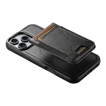 SUTENI H17 For iPhone 16 Pro Case Compatible with MagSafe Card Holder Kickstand Phone Cover