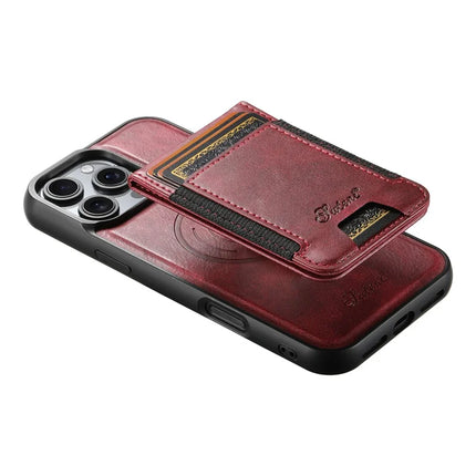 SUTENI H17 For iPhone 16 Pro Case Compatible with MagSafe Card Holder Kickstand Phone Cover