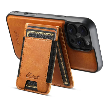 SUTENI H17 For iPhone 16 Pro Case Compatible with MagSafe Card Holder Kickstand Phone Cover