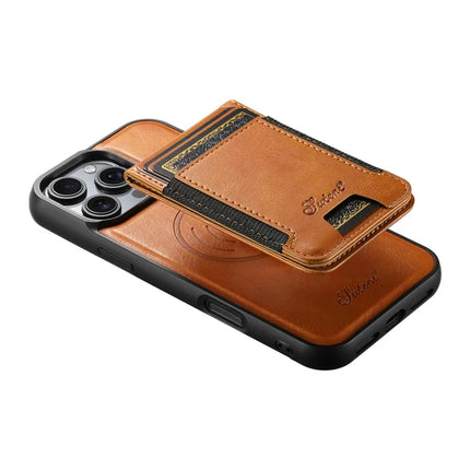 SUTENI H17 For iPhone 16 Pro Case Compatible with MagSafe Card Holder Kickstand Phone Cover
