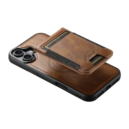 SUTENI H17 For iPhone 16 Plus Case Compatible with MagSafe Card Holder Kickstand Phone Cover