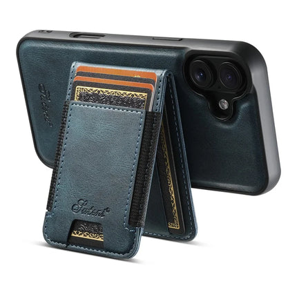 SUTENI H17 For iPhone 16 Plus Case Compatible with MagSafe Card Holder Kickstand Phone Cover