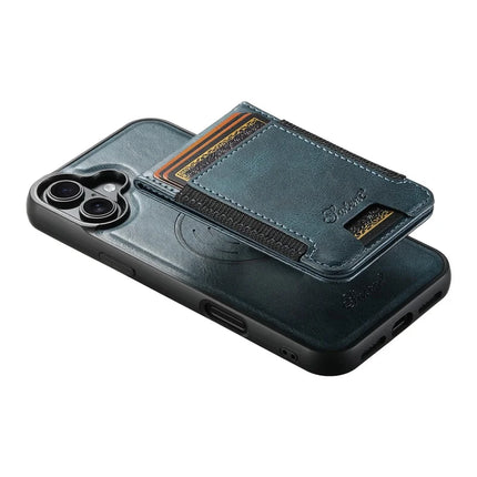 SUTENI H17 For iPhone 16 Plus Case Compatible with MagSafe Card Holder Kickstand Phone Cover