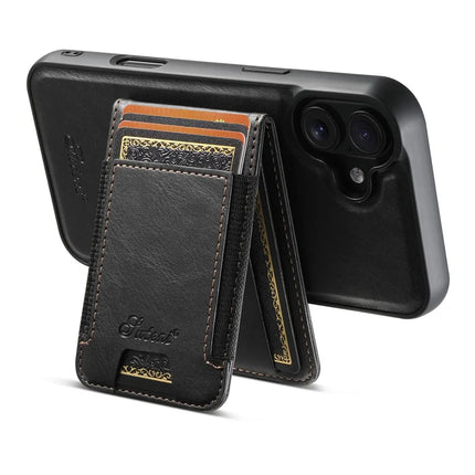 SUTENI H17 For iPhone 16 Plus Case Compatible with MagSafe Card Holder Kickstand Phone Cover