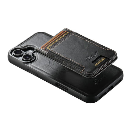 SUTENI H17 For iPhone 16 Plus Case Compatible with MagSafe Card Holder Kickstand Phone Cover