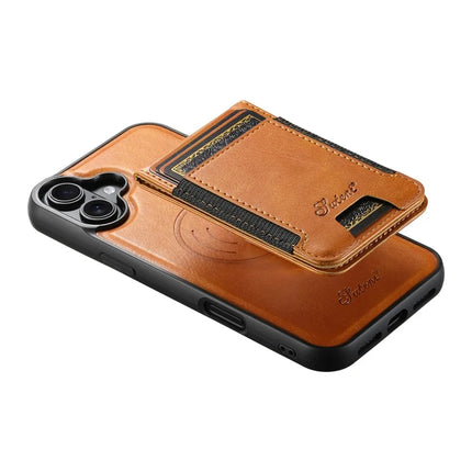 SUTENI H17 For iPhone 16 Plus Case Compatible with MagSafe Card Holder Kickstand Phone Cover
