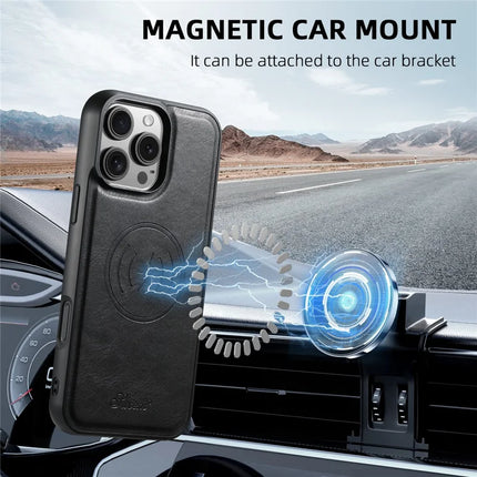 SUTENI H15 For iPhone 16 Pro Max Magnetic Case Detachable Card Holder Phone Cover