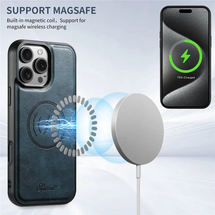 SUTENI H15 For iPhone 16 Pro Max Magnetic Case Detachable Card Holder Phone Cover