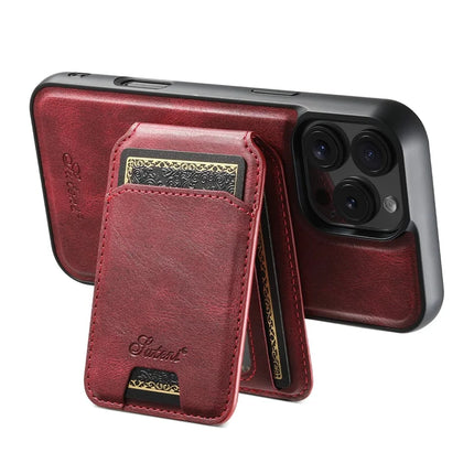 SUTENI H15 For iPhone 16 Pro Max Magnetic Case Detachable Card Holder Phone Cover