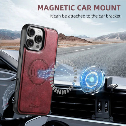 SUTENI H15 For iPhone 16 Pro Max Magnetic Case Detachable Card Holder Phone Cover