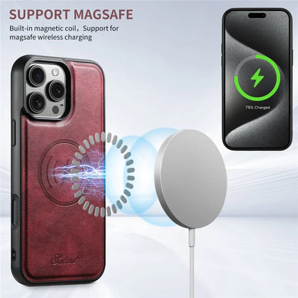 SUTENI H15 For iPhone 16 Pro Max Magnetic Case Detachable Card Holder Phone Cover