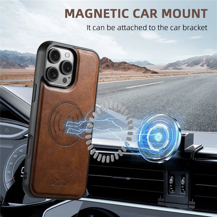SUTENI H15 For iPhone 16 Pro Magnetic Case Detachable Card Holder Phone Cover