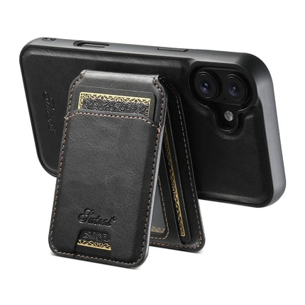 SUTENI H15 For iPhone 16 Plus Magnetic Case Detachable Card Holder Phone Cover
