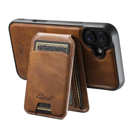 SUTENI H15 For iPhone 16 Plus Magnetic Case Detachable Card Holder Phone Cover