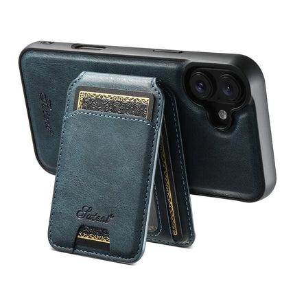 SUTENI H15 For iPhone 16 Plus Magnetic Case Detachable Card Holder Phone Cover