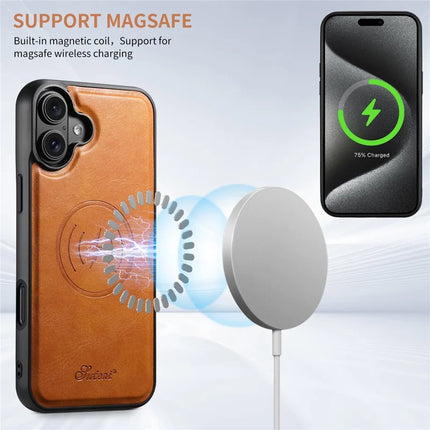 SUTENI H15 For iPhone 16 Plus Magnetic Case Detachable Card Holder Phone Cover