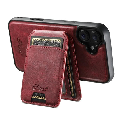 SUTENI H15 For iPhone 16 Magnetic Case Detachable Card Holder Phone Cover