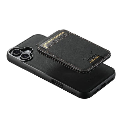 SUTENI H16 For iPhone 16 Plus Magnetic Case Kickstand Phone Cover Detachable Card Holder