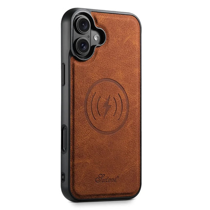 SUTENI H16 For iPhone 16 Plus Magnetic Case Kickstand Phone Cover Detachable Card Holder
