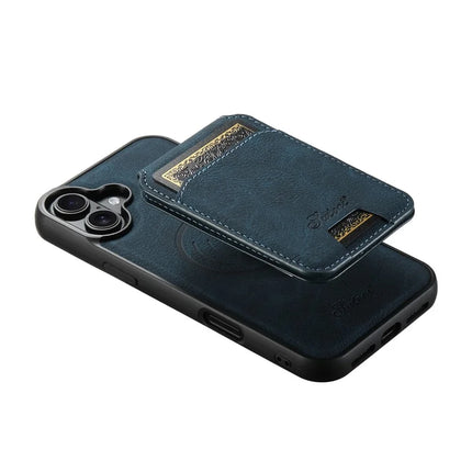 SUTENI H16 For iPhone 16 Magnetic Case Kickstand Phone Cover Detachable Card Holder