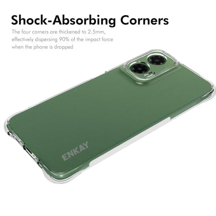 For Motorola Moto G35 5G Clear Phone Case ENKAY HAT PRINCE Shockproof Anti-Slip TPU Cover