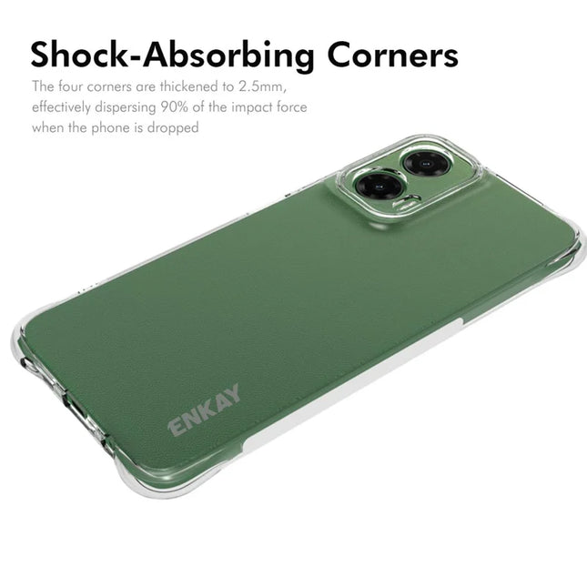 For Motorola Moto G35 5G Clear Phone Case ENKAY HAT PRINCE Shockproof Anti-Slip TPU Cover