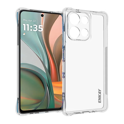 For Motorola Moto G75 5G Clear Phone Case ENKAY HAT PRINCE Shockproof Anti-Slip TPU Cover - Transparent