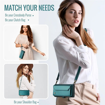 For Samsung Galaxy A16 5G / A16 4G Case CASEME C36 Series  Zipper Wallet Leather Phone Cover with Straps