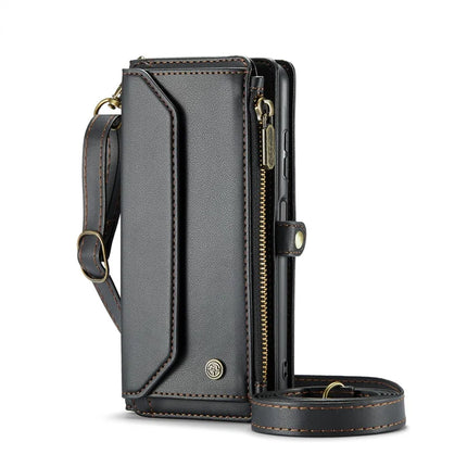 For Samsung Galaxy A16 5G / A16 4G Case CASEME C36 Series  Zipper Wallet Leather Phone Cover with Straps