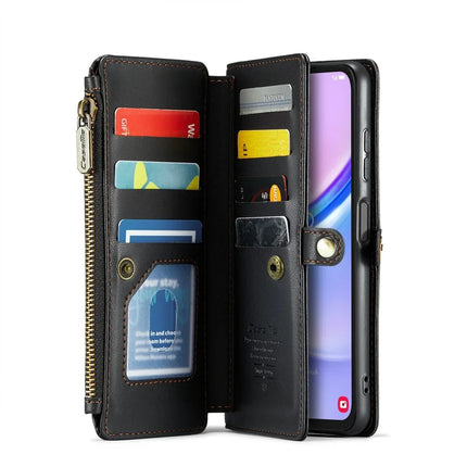 For Samsung Galaxy A16 5G / A16 4G Case CASEME C36 Series  Zipper Wallet Leather Phone Cover with Straps
