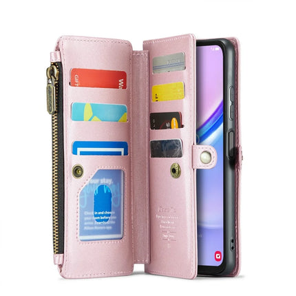 For Samsung Galaxy A16 5G / A16 4G Case CASEME C36 Series  Zipper Wallet Leather Phone Cover with Straps