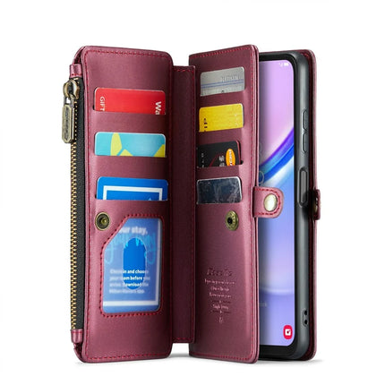 For Samsung Galaxy A16 5G / A16 4G Case CASEME C36 Series  Zipper Wallet Leather Phone Cover with Straps