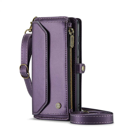 For Samsung Galaxy A16 5G / A16 4G Case CASEME C36 Series  Zipper Wallet Leather Phone Cover with Straps