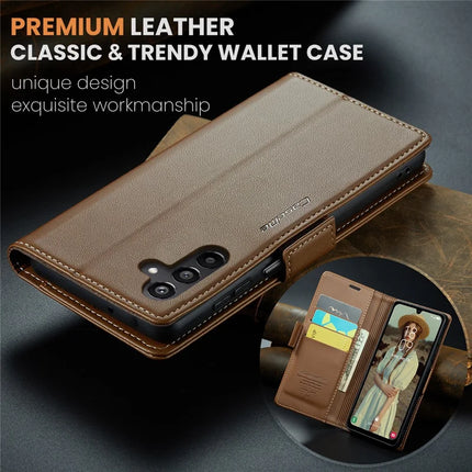 For Samsung Galaxy A16 5G / A16 4G Case CASEME 023 Series RFID Blocking Glossy Stand Phone Cover