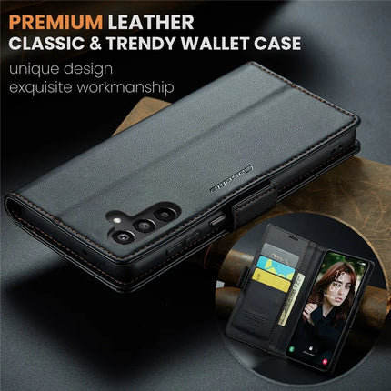 For Samsung Galaxy A16 5G / A16 4G Case CASEME 023 Series RFID Blocking Glossy Stand Phone Cover