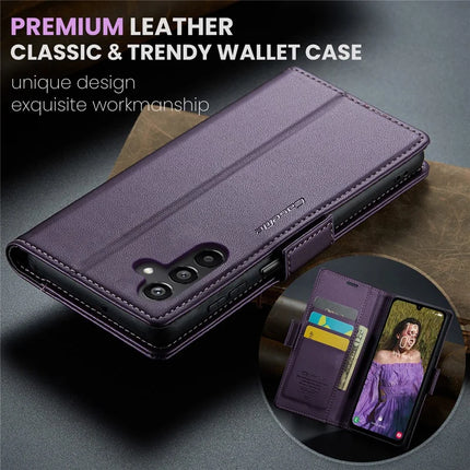 For Samsung Galaxy A16 5G / A16 4G Case CASEME 023 Series RFID Blocking Glossy Stand Phone Cover