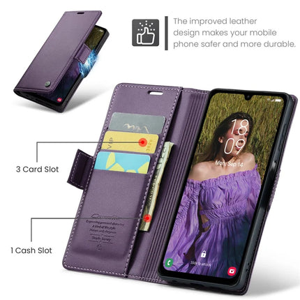 For Samsung Galaxy A16 5G / A16 4G Case CASEME 023 Series RFID Blocking Glossy Stand Phone Cover