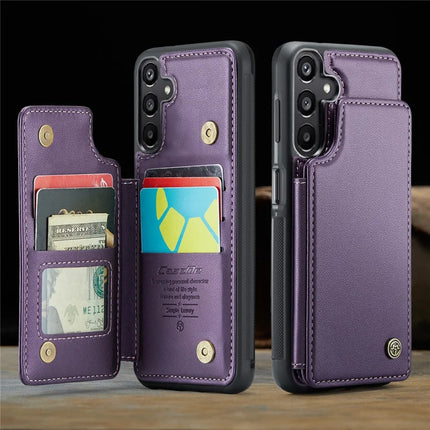 For Samsung Galaxy A16 5G / A16 4G Case CASEME C22 Series  Leather+TPU Cover RFID Blocking 5 Card Slots