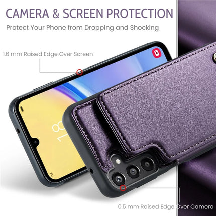 For Samsung Galaxy A16 5G / A16 4G Case CASEME C22 Series  Leather+TPU Cover RFID Blocking 5 Card Slots