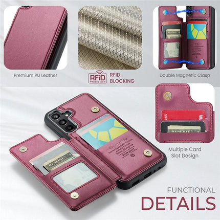 For Samsung Galaxy A16 5G / A16 4G Case CASEME C22 Series  Leather+TPU Cover RFID Blocking 5 Card Slots