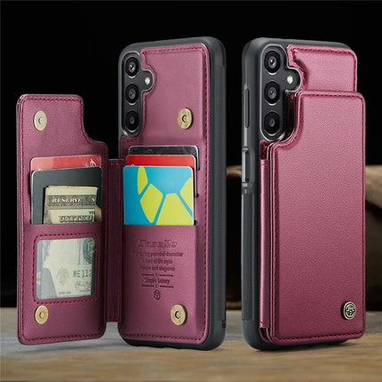 For Samsung Galaxy A16 5G / A16 4G Case CASEME C22 Series  Leather+TPU Cover RFID Blocking 5 Card Slots