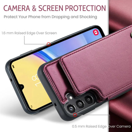 For Samsung Galaxy A16 5G / A16 4G Case CASEME C22 Series  Leather+TPU Cover RFID Blocking 5 Card Slots