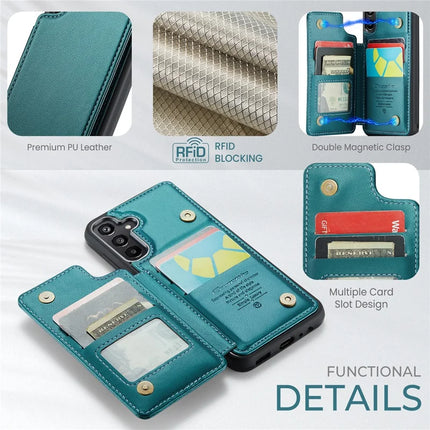 For Samsung Galaxy A16 5G / A16 4G Case CASEME C22 Series  Leather+TPU Cover RFID Blocking 5 Card Slots