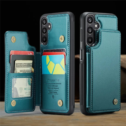 For Samsung Galaxy A16 5G / A16 4G Case CASEME C22 Series  Leather+TPU Cover RFID Blocking 5 Card Slots