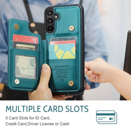 For Samsung Galaxy A16 5G / A16 4G Case CASEME C22 Series  Leather+TPU Cover RFID Blocking 5 Card Slots