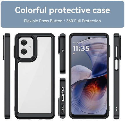For Motorola Moto G55 5G Case TPU +Acrylic Protective Clear Phone Cover