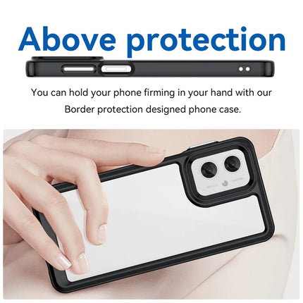For Motorola Moto G55 5G Case TPU +Acrylic Protective Clear Phone Cover