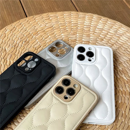 ShopCaseCart Model Case  For  iPhone 15 Pro Max Case Stitching PU Covered TPU Protective Phone Cover