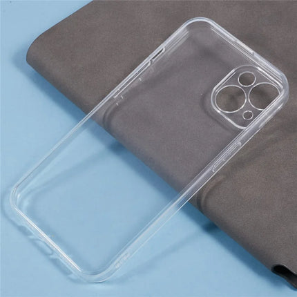For iPhone 13 Shockproof Case 1.5mm Thickness Clear TPU Phone Cover