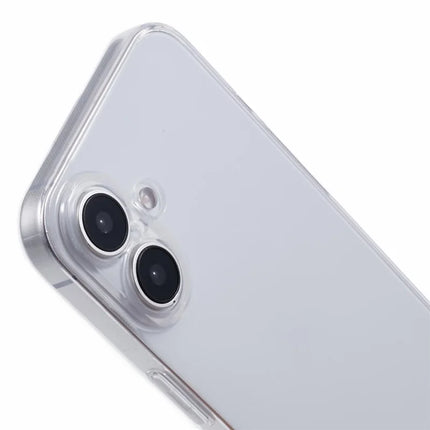 For iPhone 16 Plus Shockproof Case 1.5mm Thickness Clear TPU Phone Cover